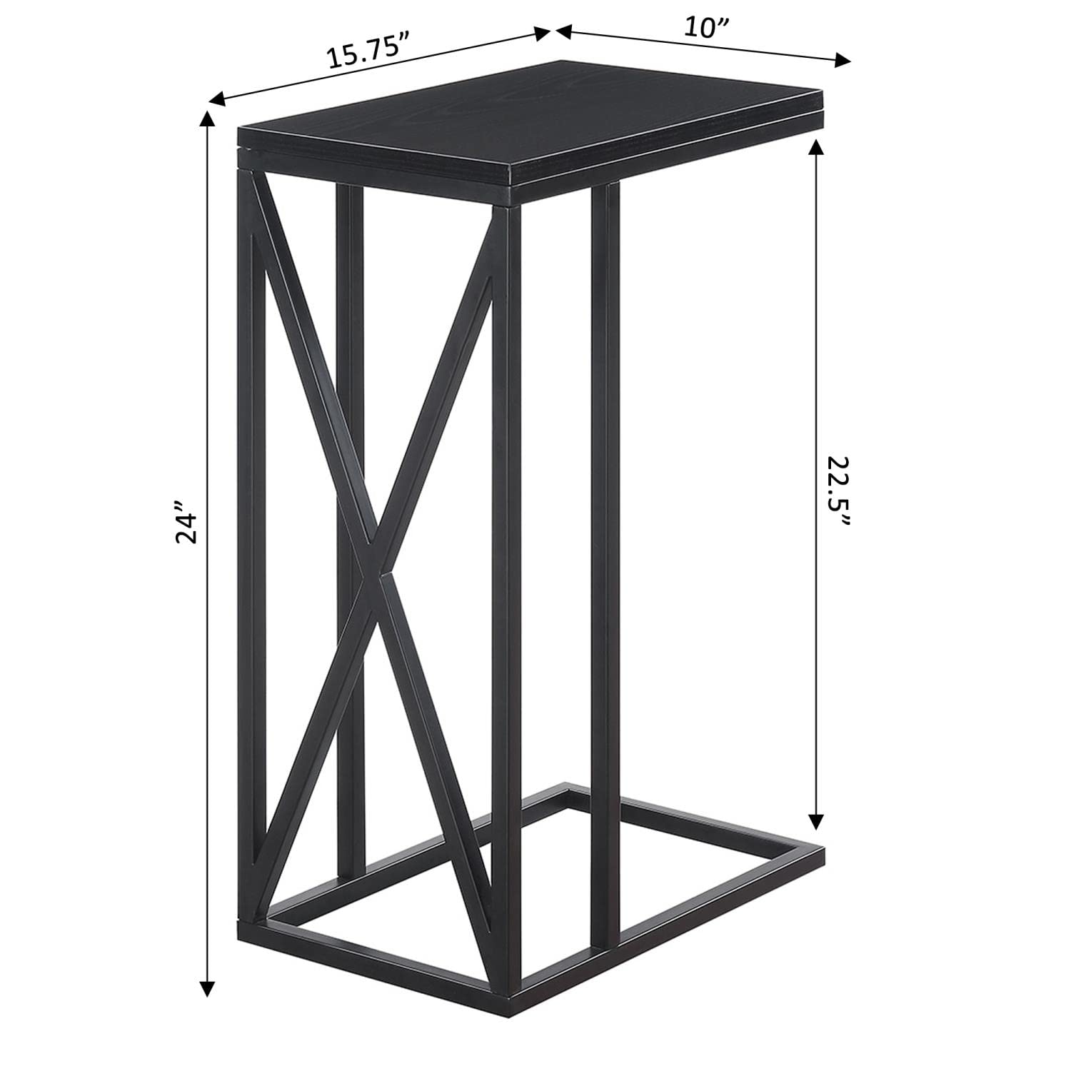 Convenience Concepts Tucson C End Table, Black - From Where - 