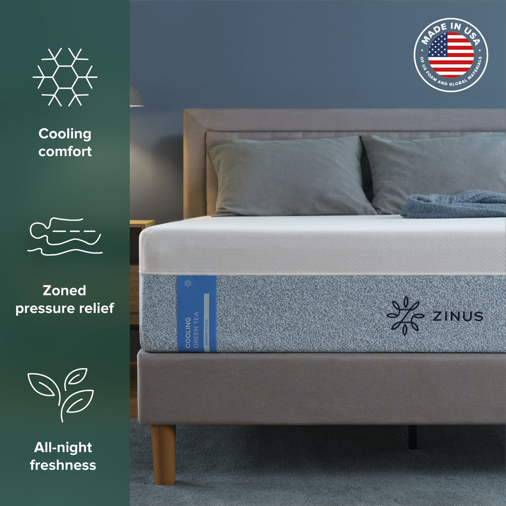 Cooling Green Tea Memory Foam Mattress - From Where - 
