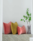 Coral Decorative Lumbar Velvet Throw Pillow Covers - From Where - 
