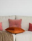 Coral Decorative Lumbar Velvet Throw Pillow Covers - From Where - 