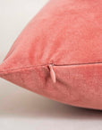 Coral Decorative Lumbar Velvet Throw Pillow Covers - From Where - 