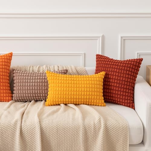 Corduroy Throw Pillow Covers (Set of 2) - From Where - 