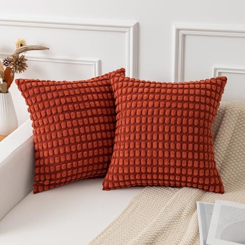 Corduroy Throw Pillow Covers (Set of 2) - From Where - 