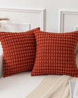 Corduroy Throw Pillow Covers (Set of 2) - From Where - 