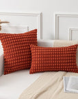 Corduroy Throw Pillow Covers (Set of 2) - From Where - 