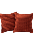 Corduroy Throw Pillow Covers (Set of 2) - From Where - 
