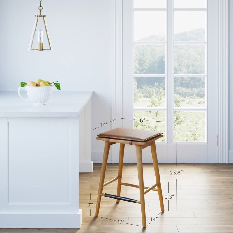 Corrigan Height Wood Barstool - From Where - 