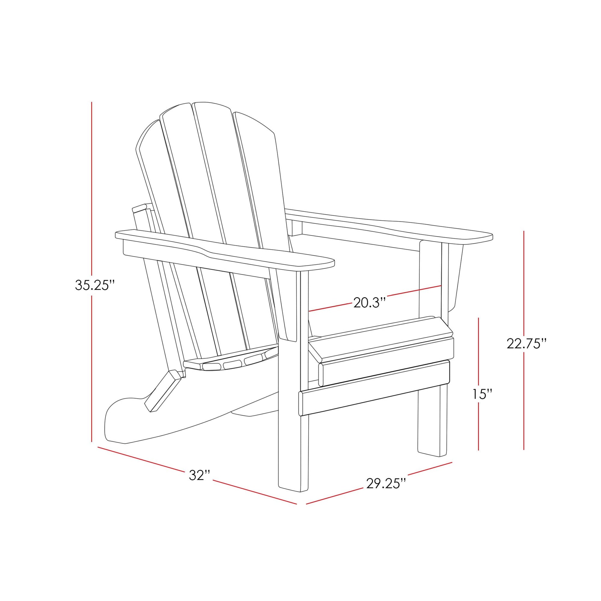 Costaelm Turquoise Adirondack Chair - From Where - 