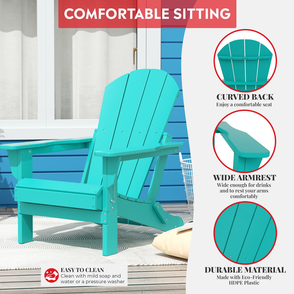 Costaelm Turquoise Adirondack Chair - From Where - 