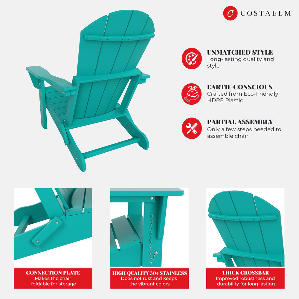 Costaelm Turquoise Adirondack Chair - From Where - 