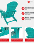 Costaelm Turquoise Adirondack Chair - From Where - 