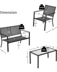 Costway 4 Pcs Patio Furniture Set - From Where - 