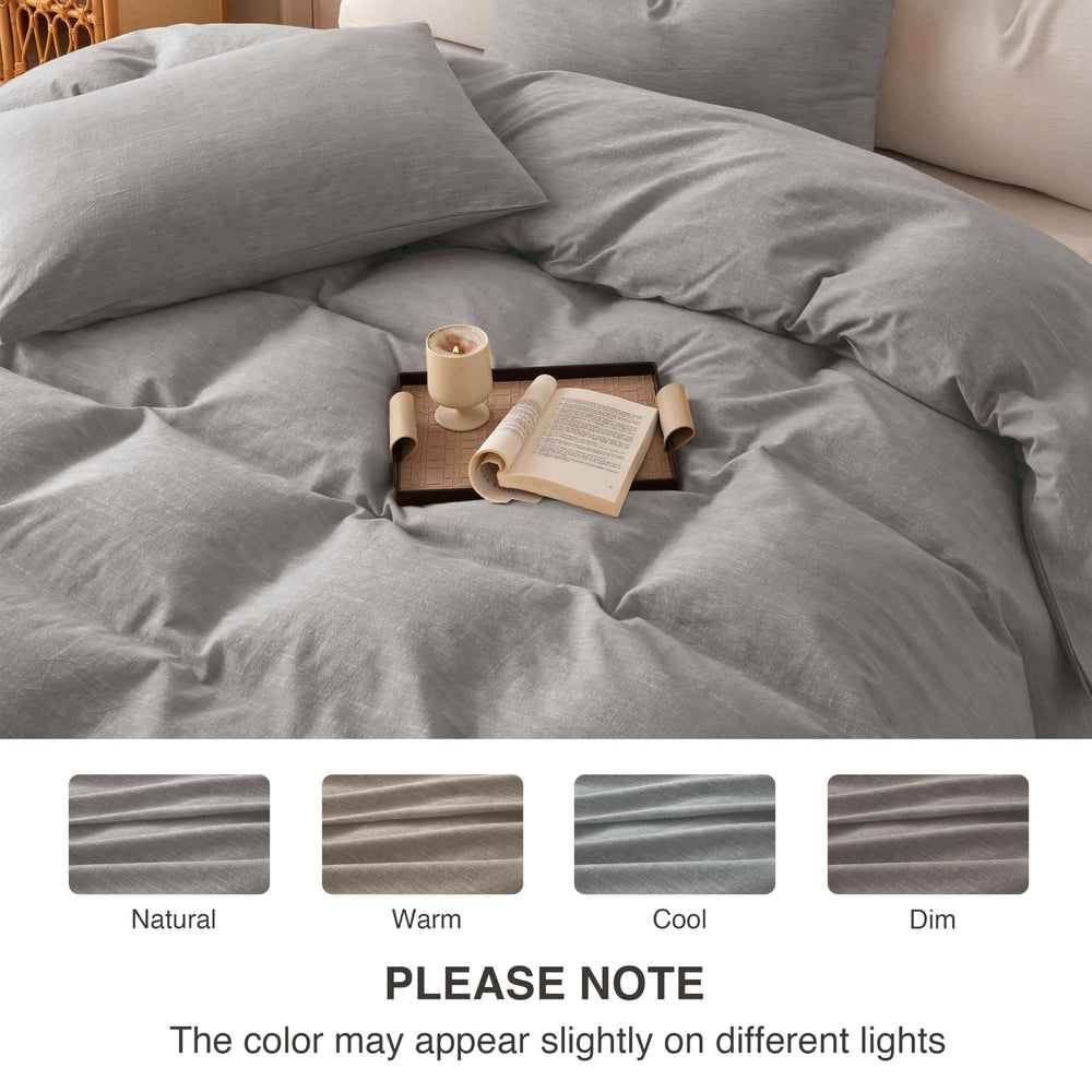 Cotton Blend Duvet Cover (Set of 3) - From Where - 