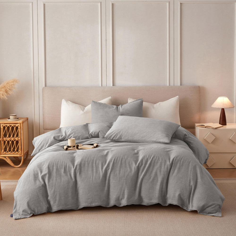 Cotton Blend Duvet Cover (Set of 3) - From Where - 