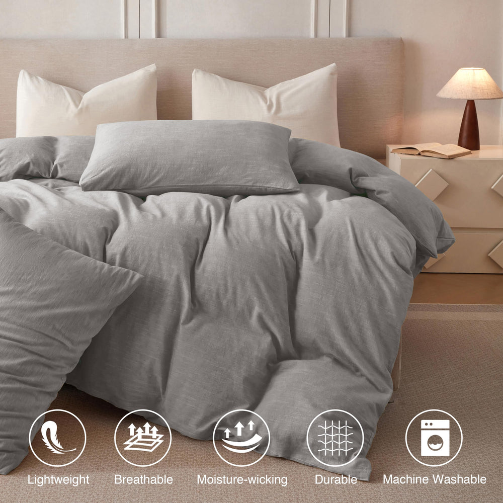 Cotton Blend Duvet Cover (Set of 3) - From Where - 