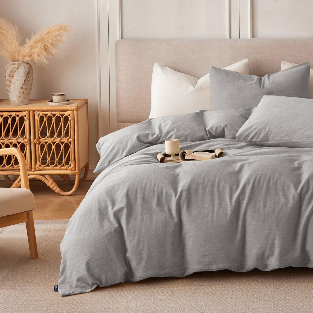 Cotton Blend Duvet Cover (Set of 3) - From Where - 