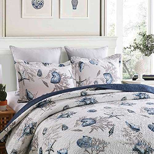 Cotton Quilted 3 - Piece Bedspread Set - From Where - 
