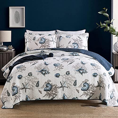 Cotton Quilted 3 - Piece Bedspread Set - From Where - 
