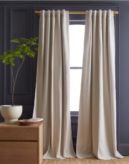 Cotton Slub Blackout Curtain - From Where - 