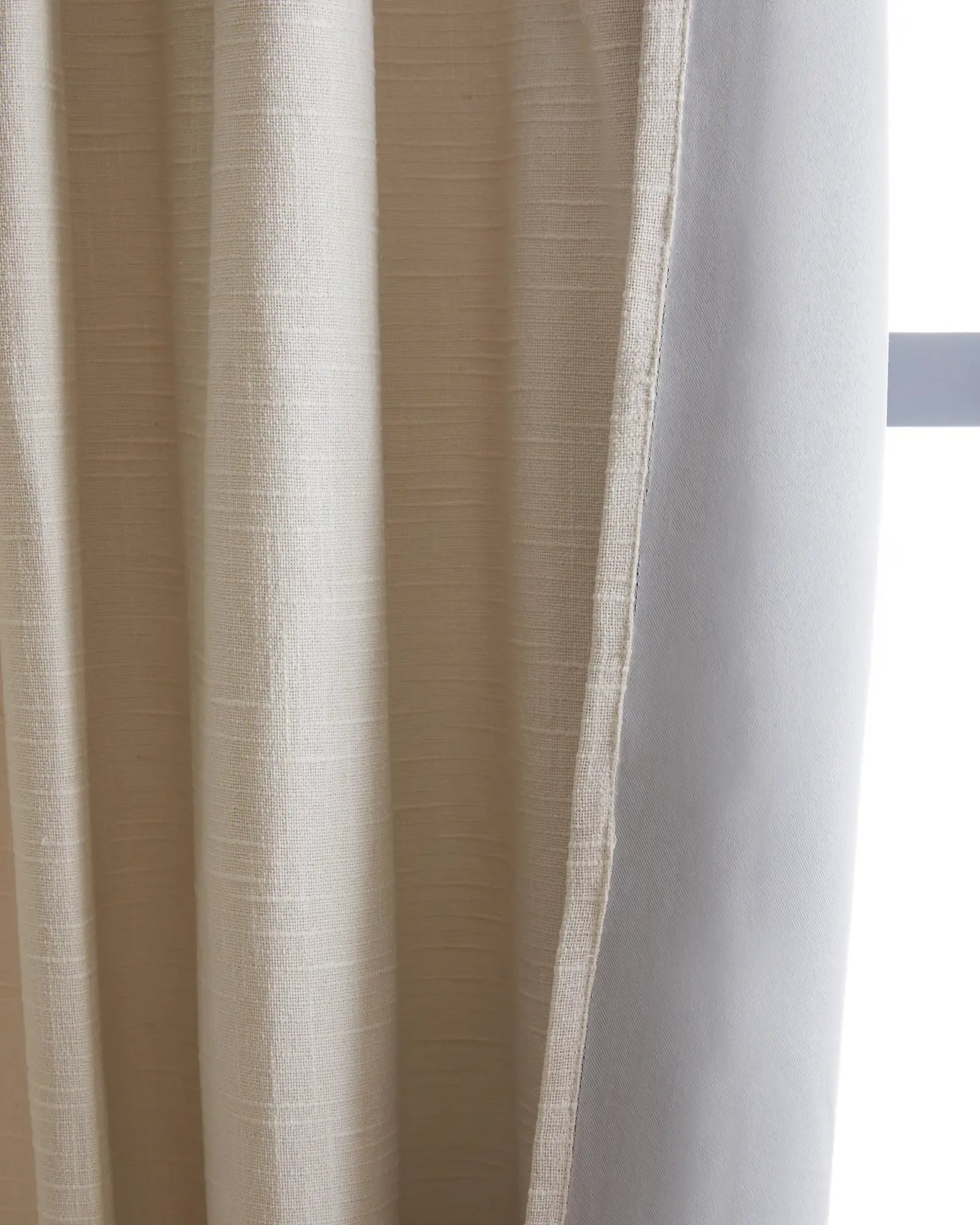 Cotton Slub Room Darkening Curtain - From Where Finds - 