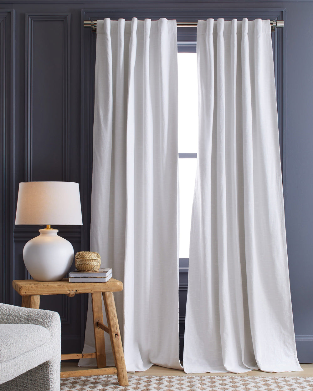 Cotton Slub Room Darkening Curtain - From Where Finds -