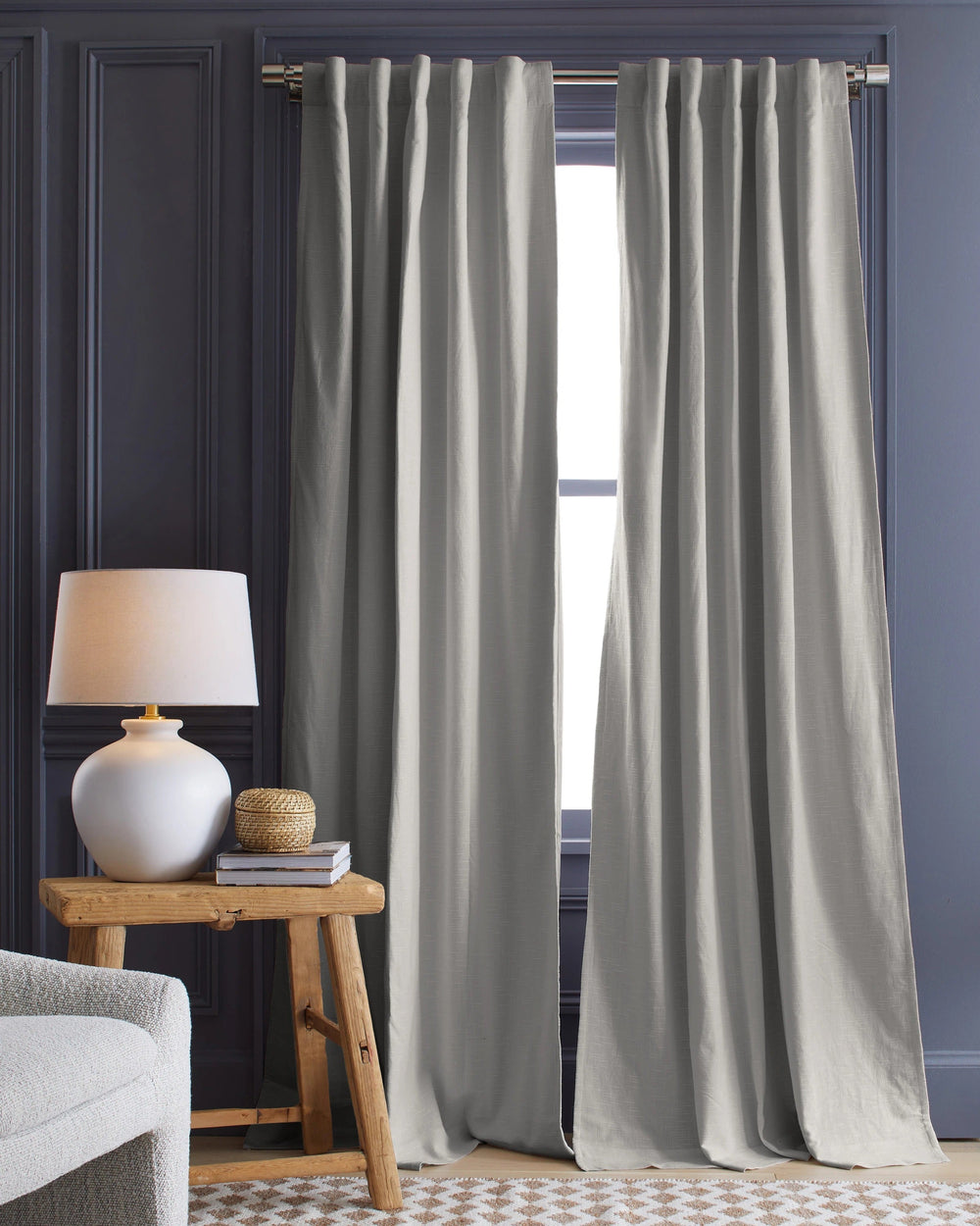 Cotton Slub Room Darkening Curtain - From Where Finds -