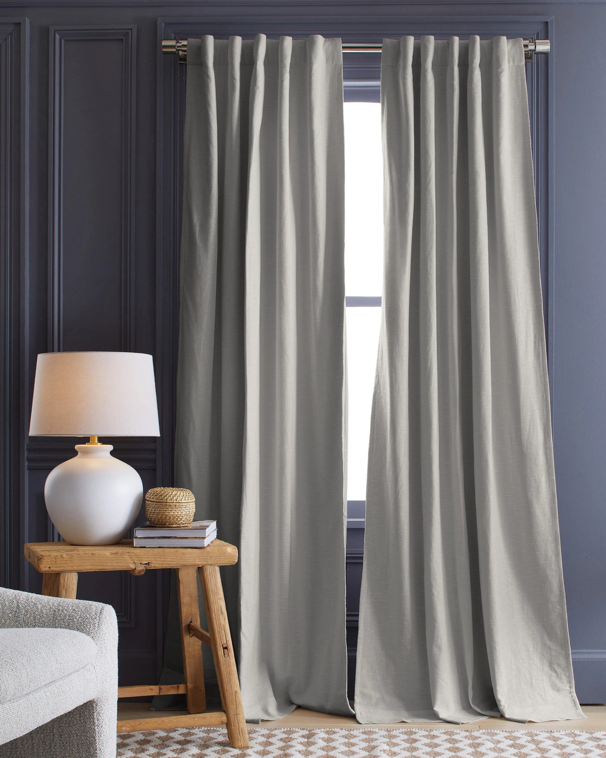Cotton Slub Room Darkening Curtain - From Where Finds -