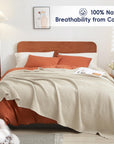 Cotton Waffle Weave Blanket King - From Where - 