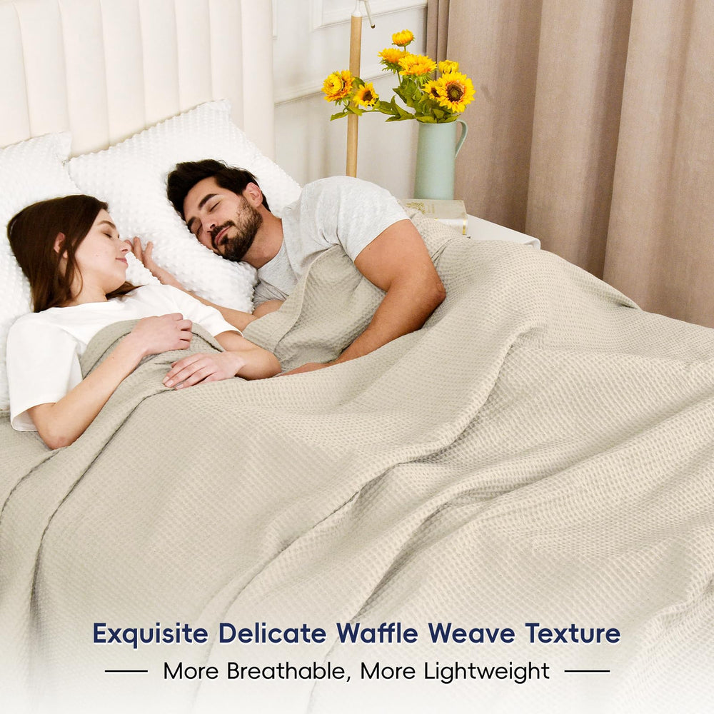 Cotton Waffle Weave Blanket King - From Where - 