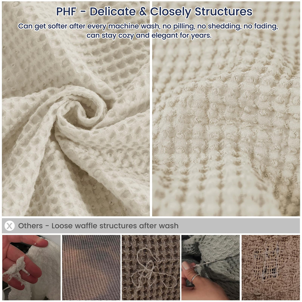 Cotton Waffle Weave Blanket King - From Where - 
