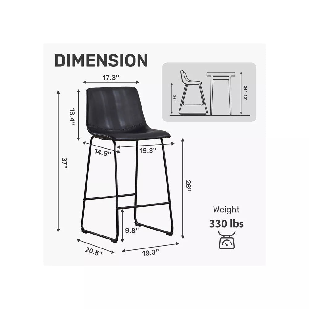 Counter Bar Stools (Set of 2) - From Where - 
