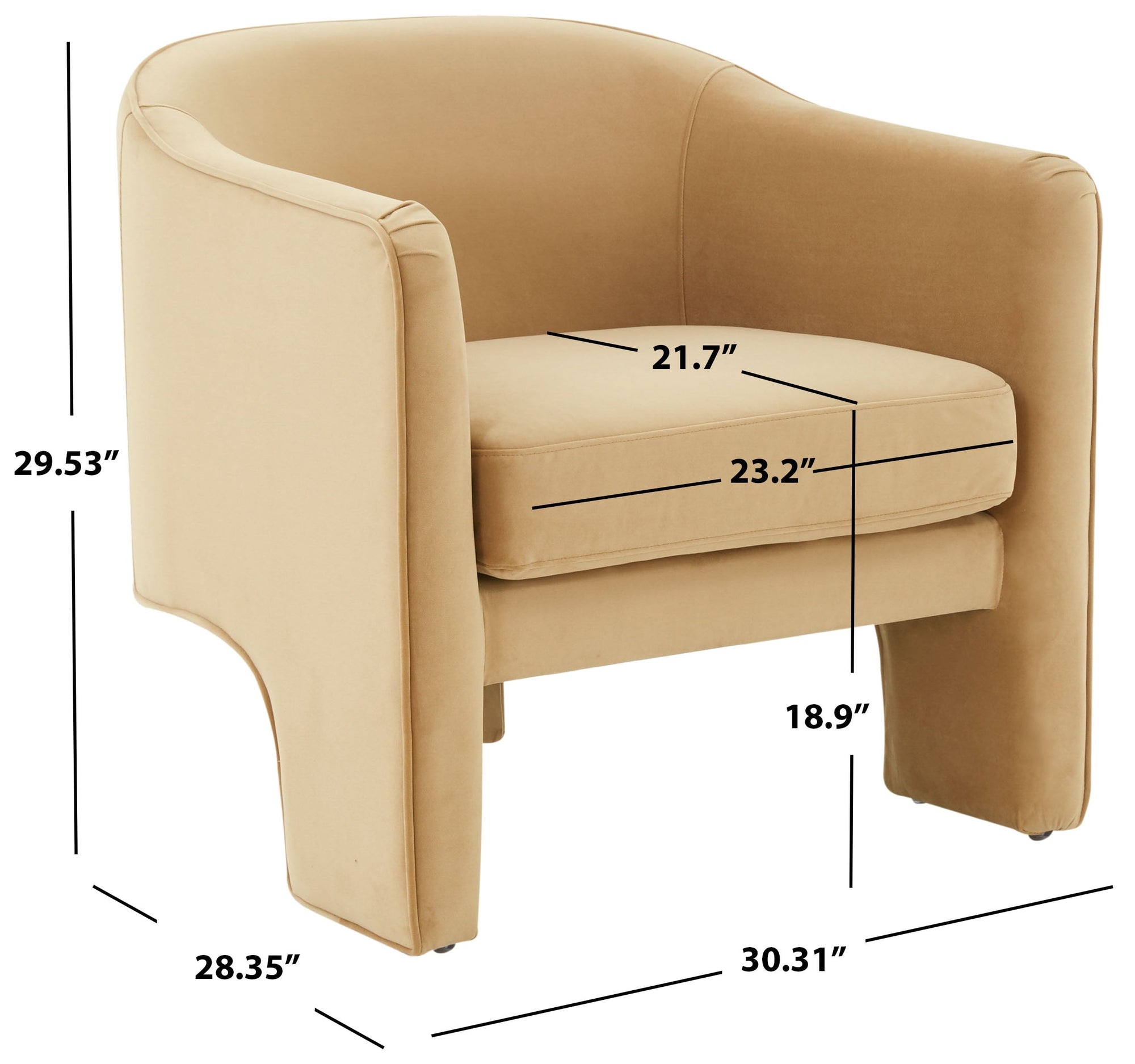 Couture Londyn Velvet Accent Chair - From Where - 
