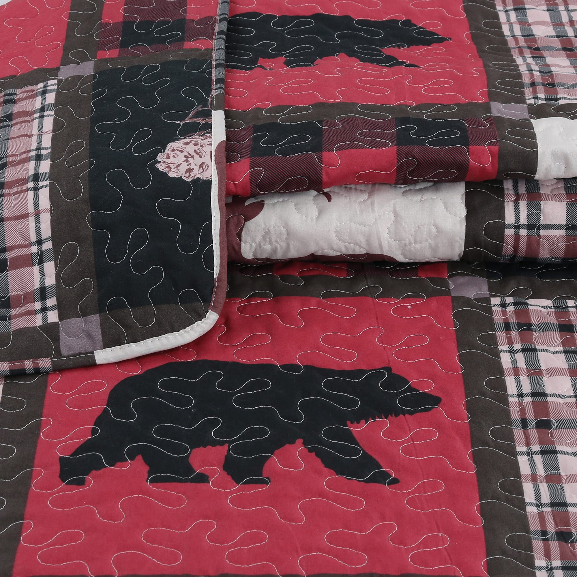Coverlet Bedspread with 2 Quilted Shams - From Where - 