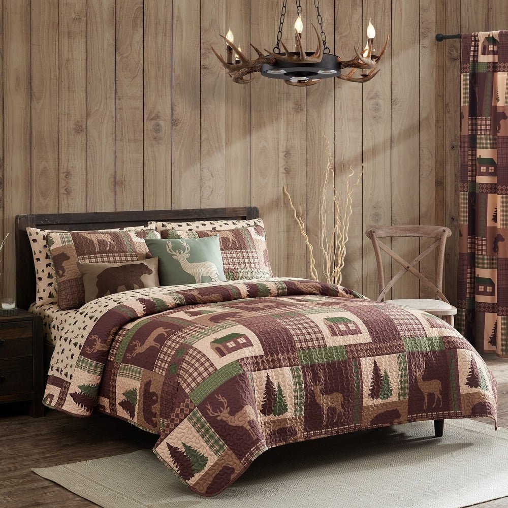 Cozy Cabin Quilt Set - From Where - 