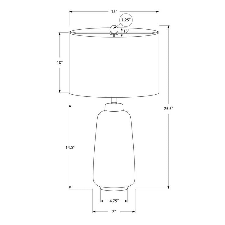 Cream Ceramic Base Table Lamp - From Where - 