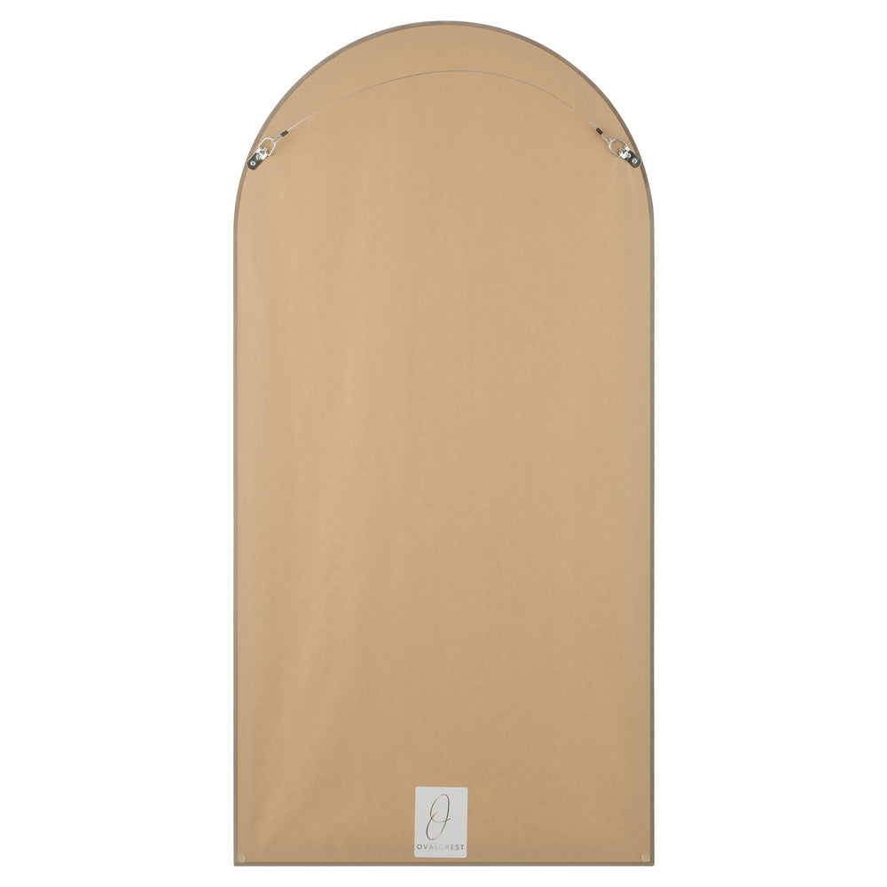 Crescent Wooden Beveled Wall Mirror - From Where - 