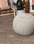 Crochet Ivory Pouf - From Where - 