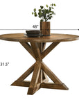 Cross - Buck Base Dining Table - From Where - 