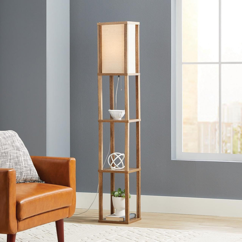 Crossmill Shelf Modern Floor Lamp - From Where -
