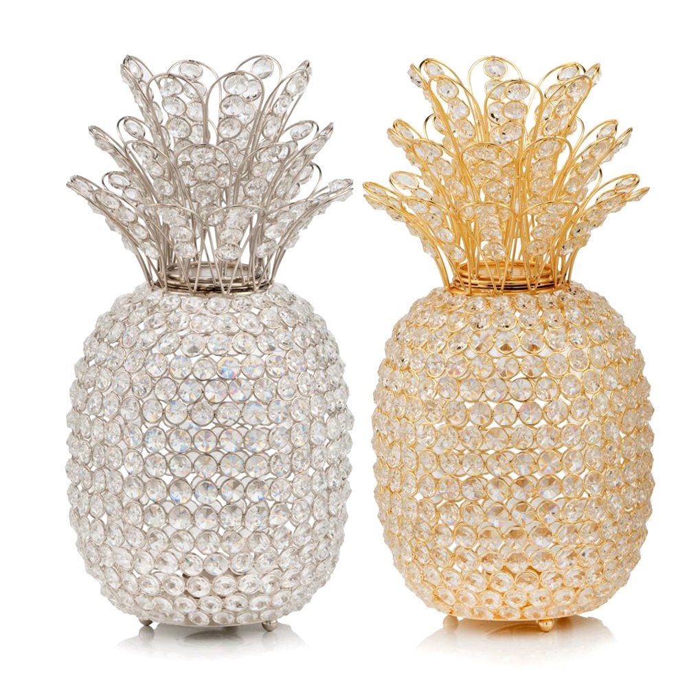 Crystal Gold Pineapple Figurines - From Where - 