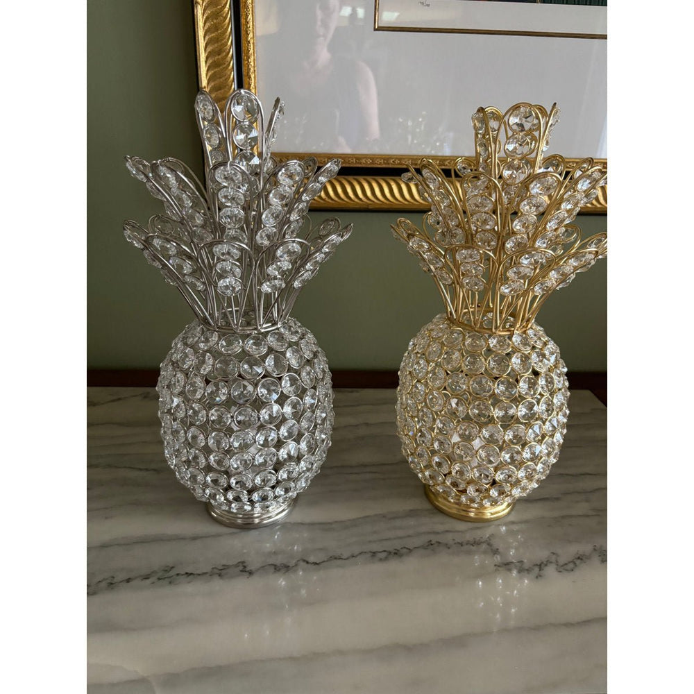 Crystal Gold Pineapple Figurines - From Where - 
