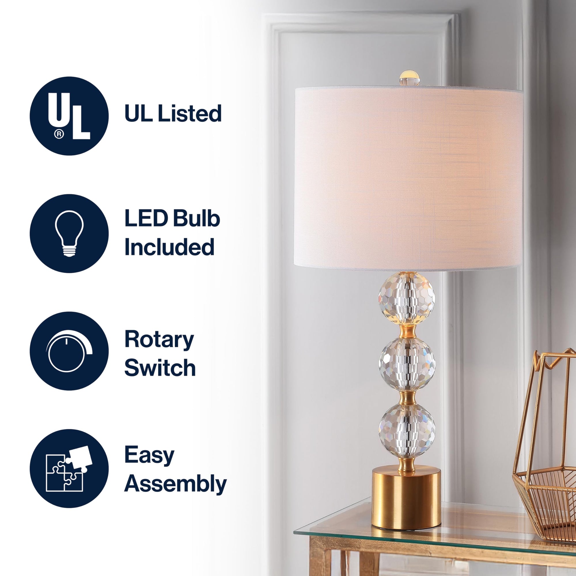 Crystal LED Table Nightstand Lamp - From Where - 