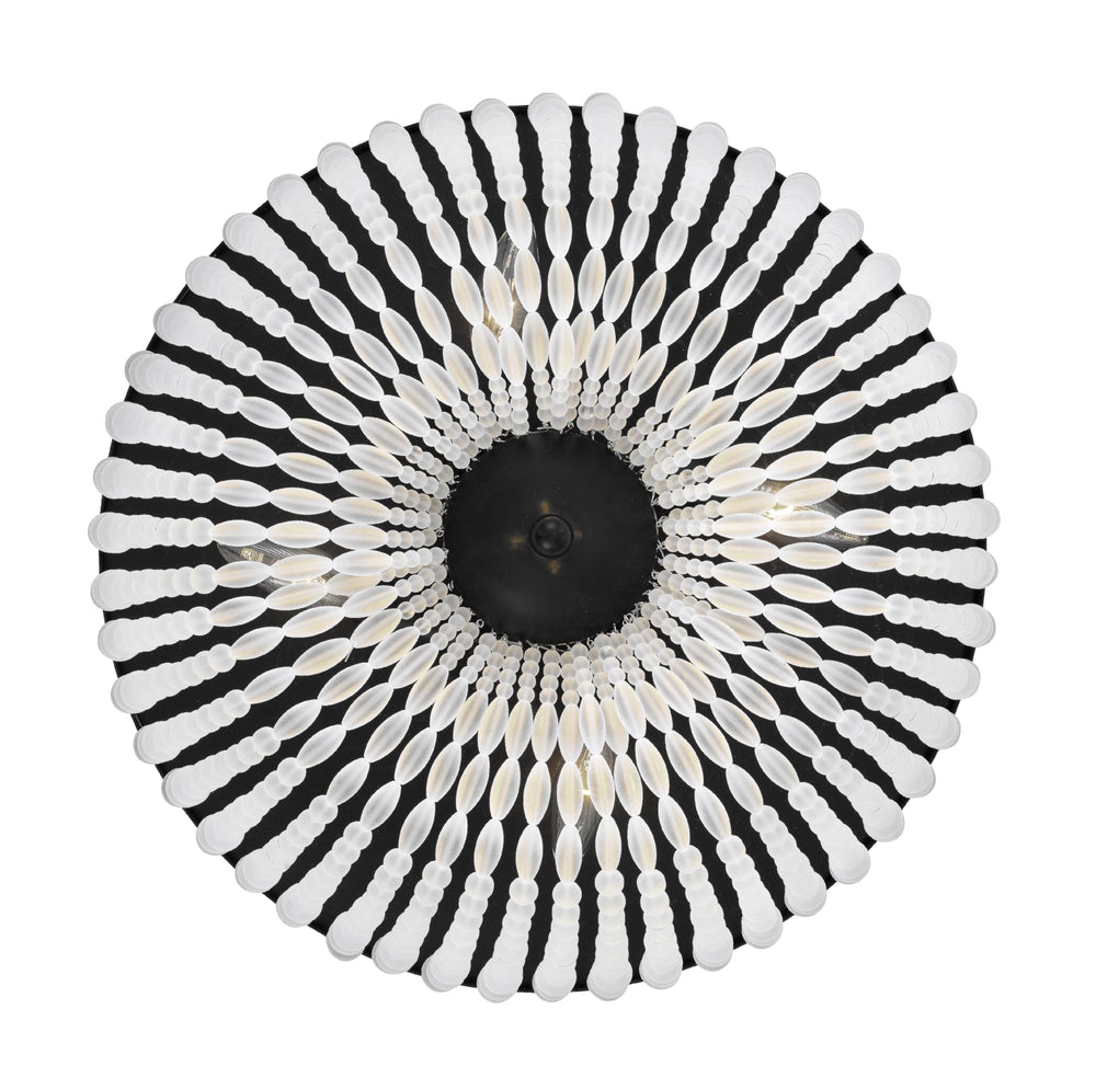 Crystorama Rylee 4 Light Matte Black Flush Mount - From Where - 