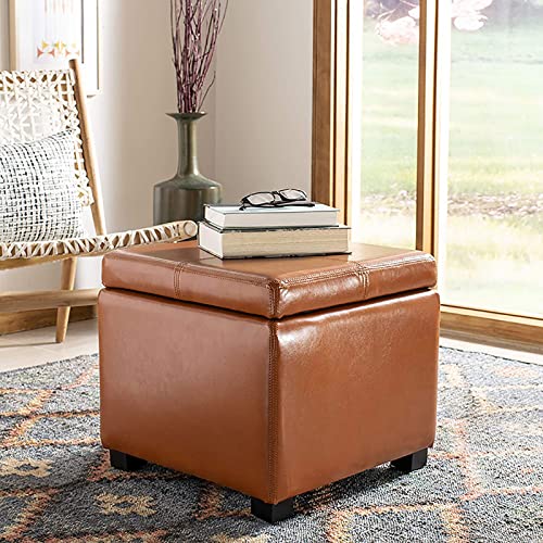 Cube Leather Storage Ottoman - From Where - 
