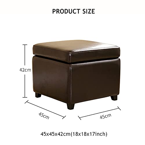 Cube Leather Storage Ottoman - From Where - 