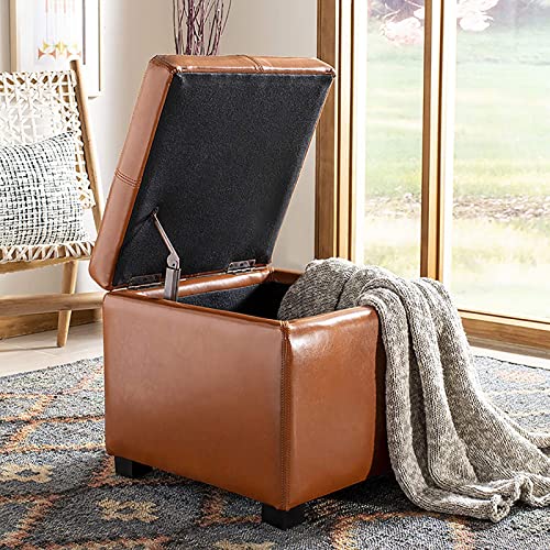 Cube Leather Storage Ottoman - From Where - 
