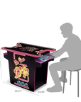 Arcade1Up Ms.PAC-MAN Head-to-Head Arcade Machine – Retro Home Arcade Table with 12 Classic Games, Light-Up Control Deck & Real-Feel Joysticks