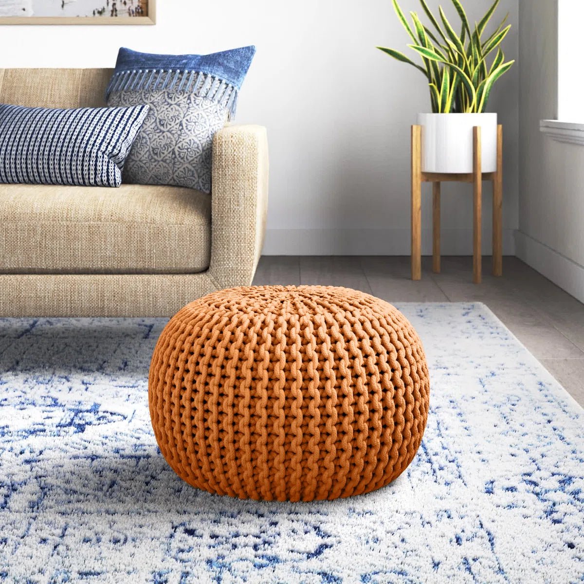 Dadash Upholstered Pouf - From Where - 