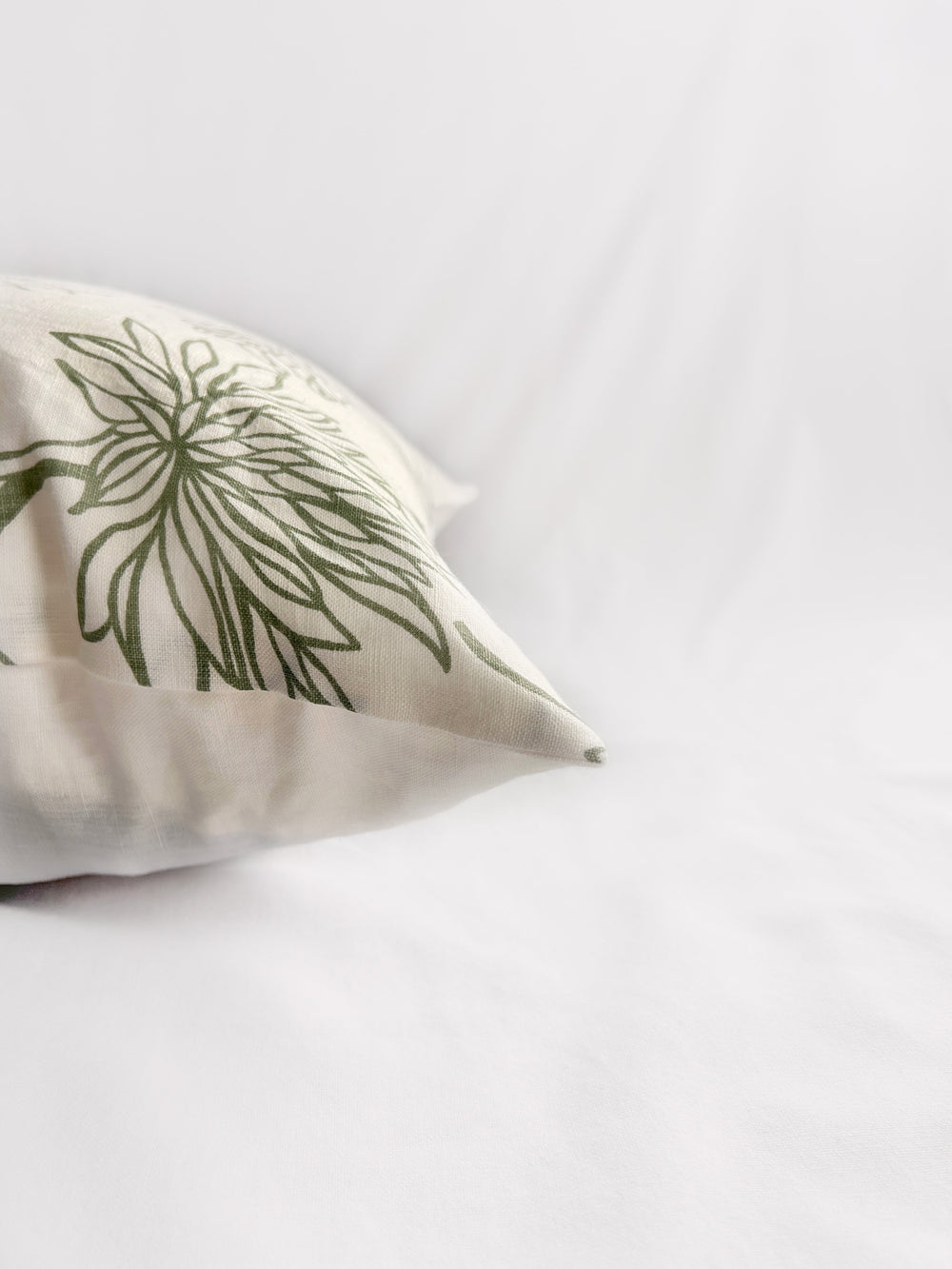 Dahlia - Pure Linen Throw Pillow Cover - From Where Finds - 