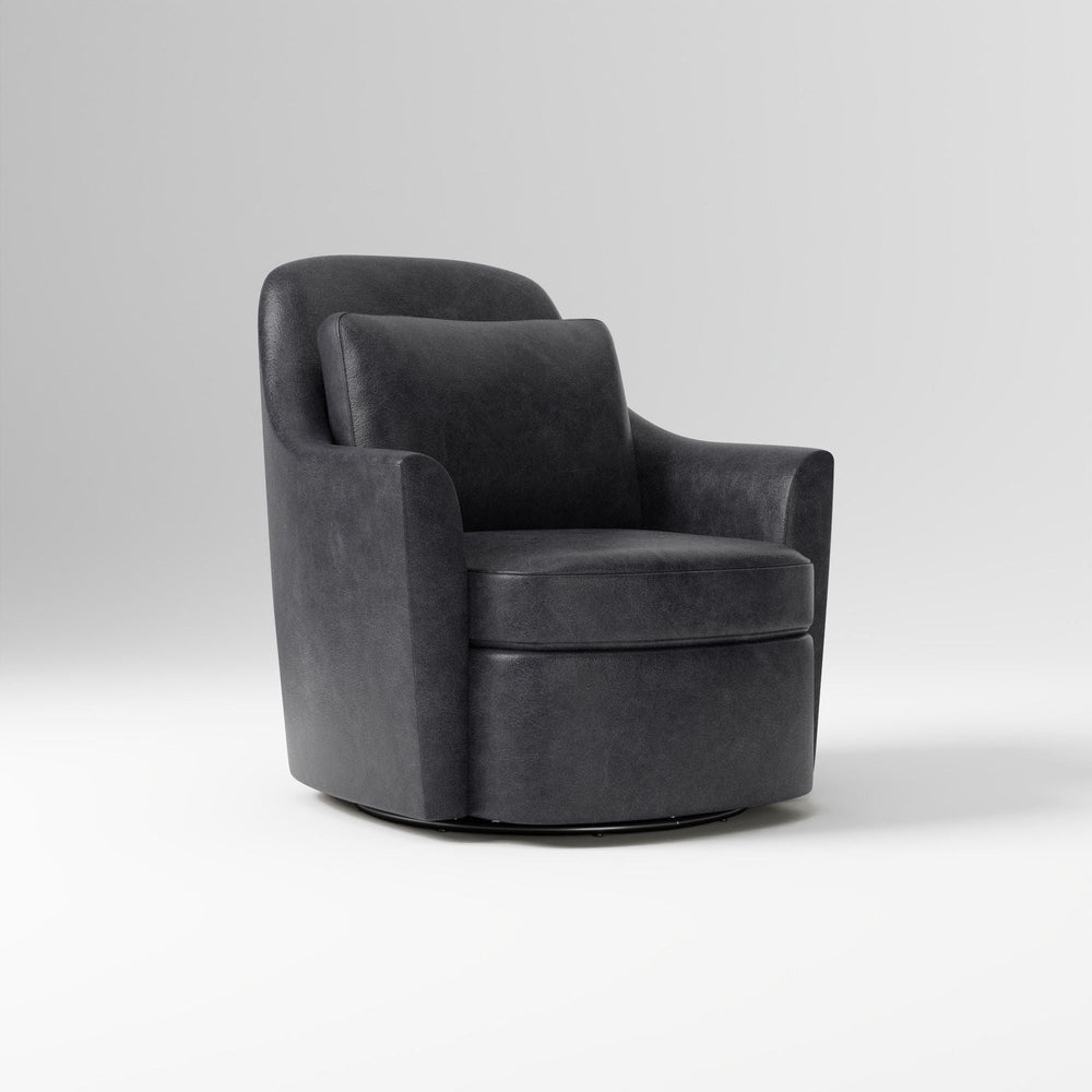 Dallas Leather Swivel Chair - From Where - 